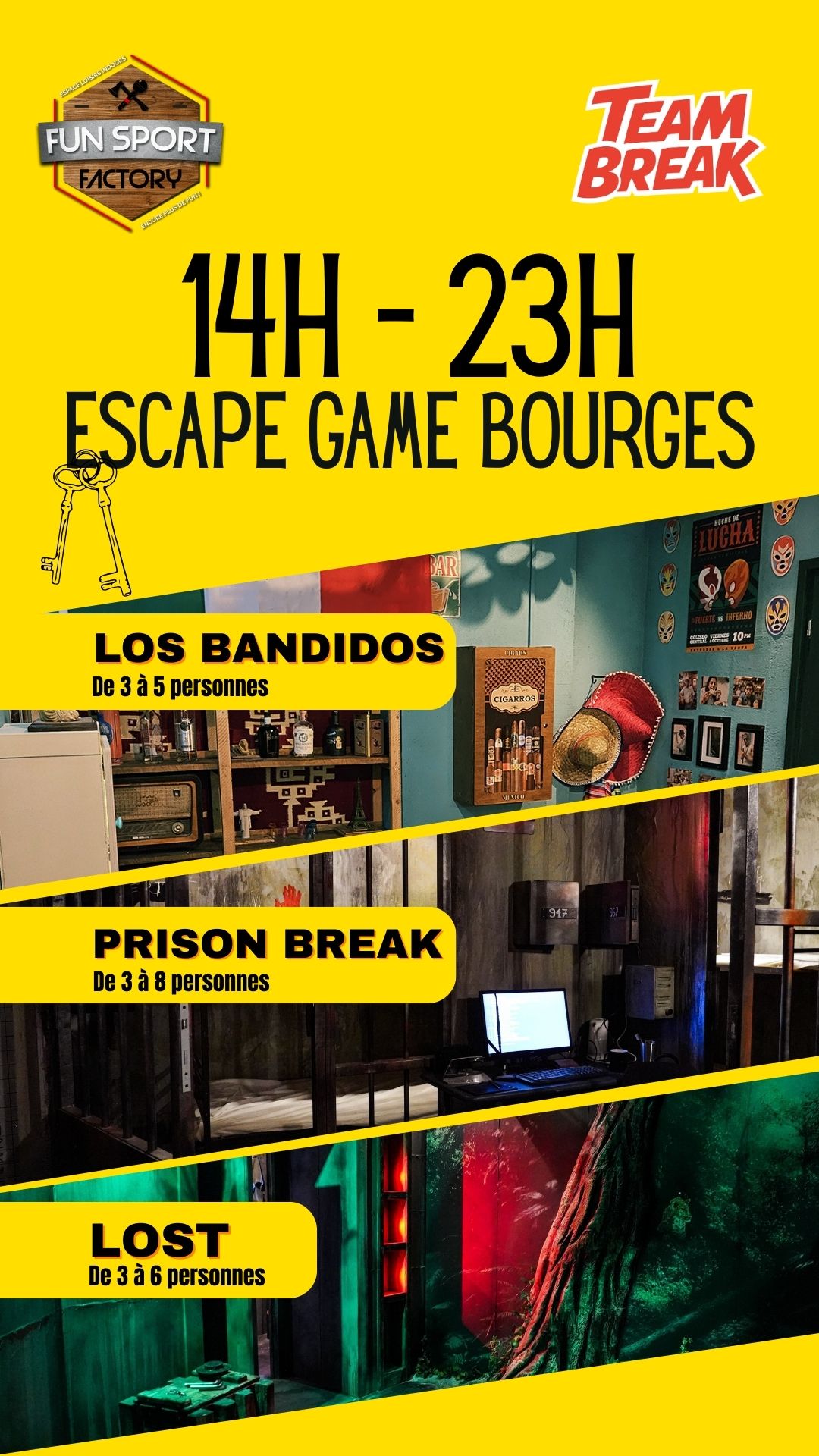 loisir à bourges fun sport factory escape game quiz karaoke pizza bar